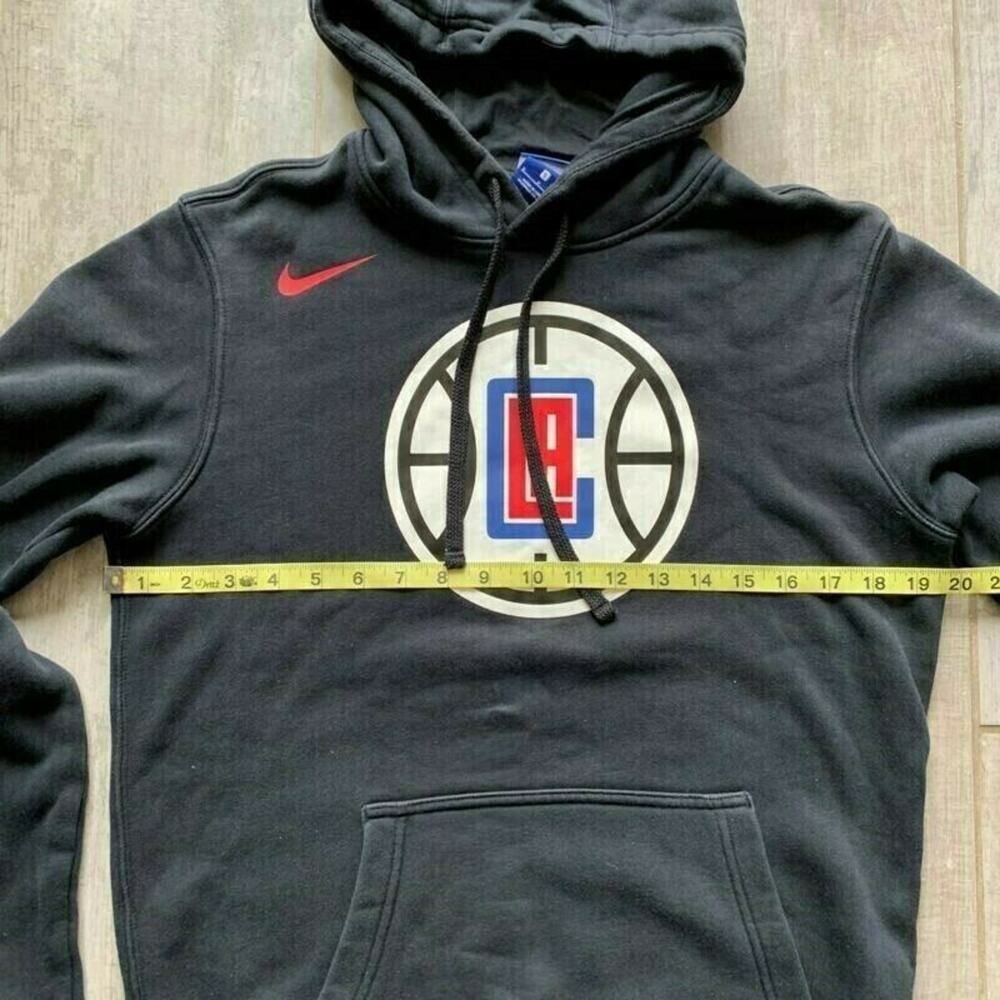 NIKE NBA Los Angeles Clippers Logo Club Pullover Hoodie Black Sweatshirt S View 4